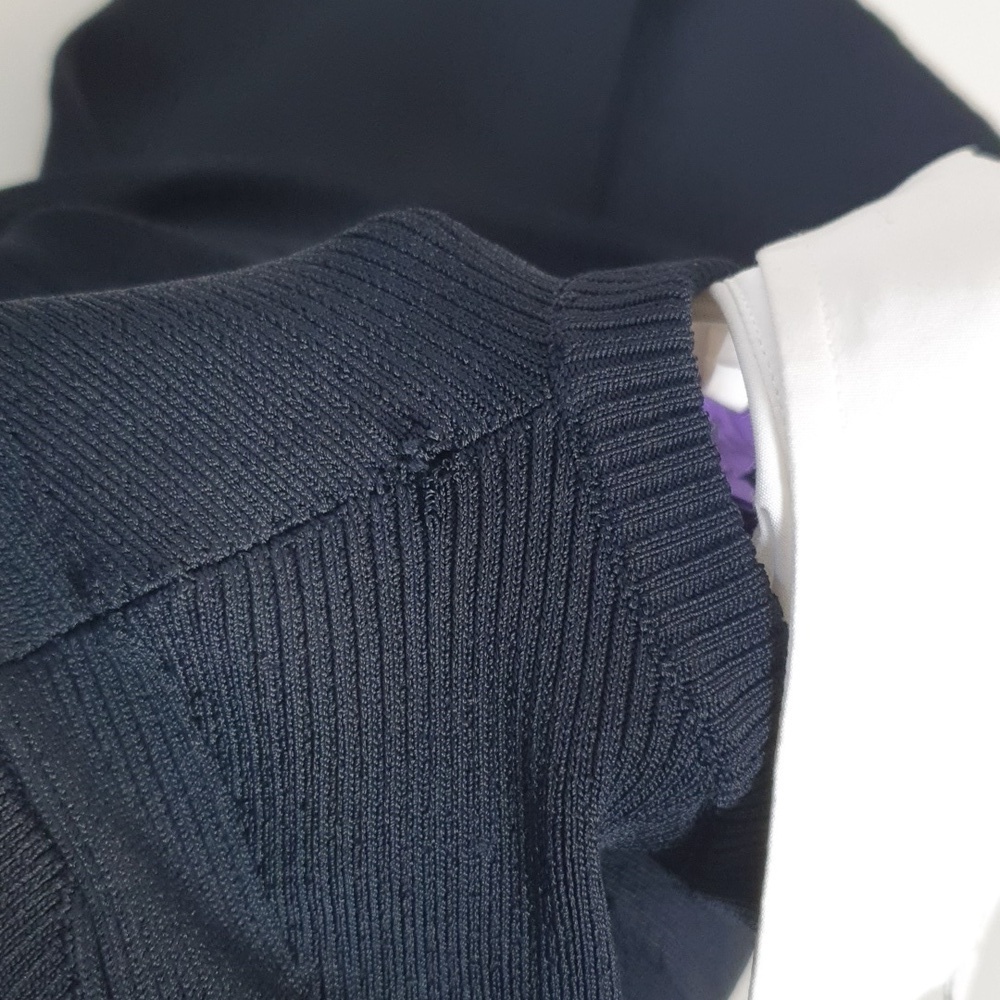 Ralph Lauren Purple Label Woven-Collar Sweater Day Dress - Picture 6 of 14